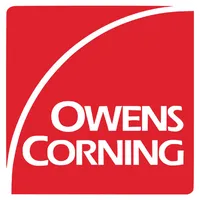 Owens Corning logo with red arc and white text