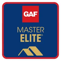 GAF Master Elite certification badge with gold roof icon