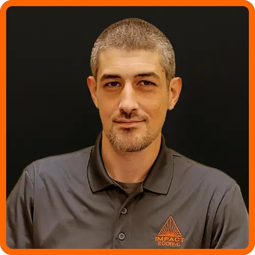 London Posey headshot wearing IMPACT branded gray polo