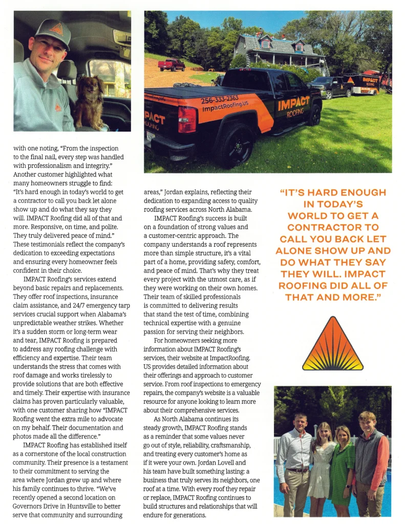 Stroll Magazine article featuring IMPACT roofing - page 2 snapshot