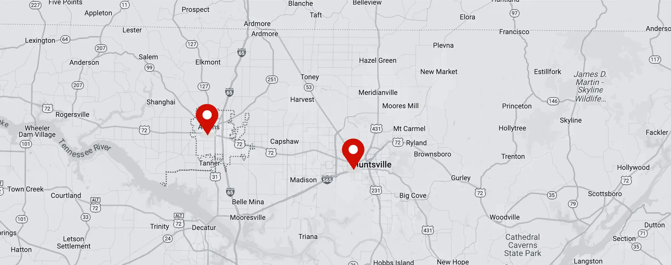 IMPACT Roofing office locations in Athens and Huntsville