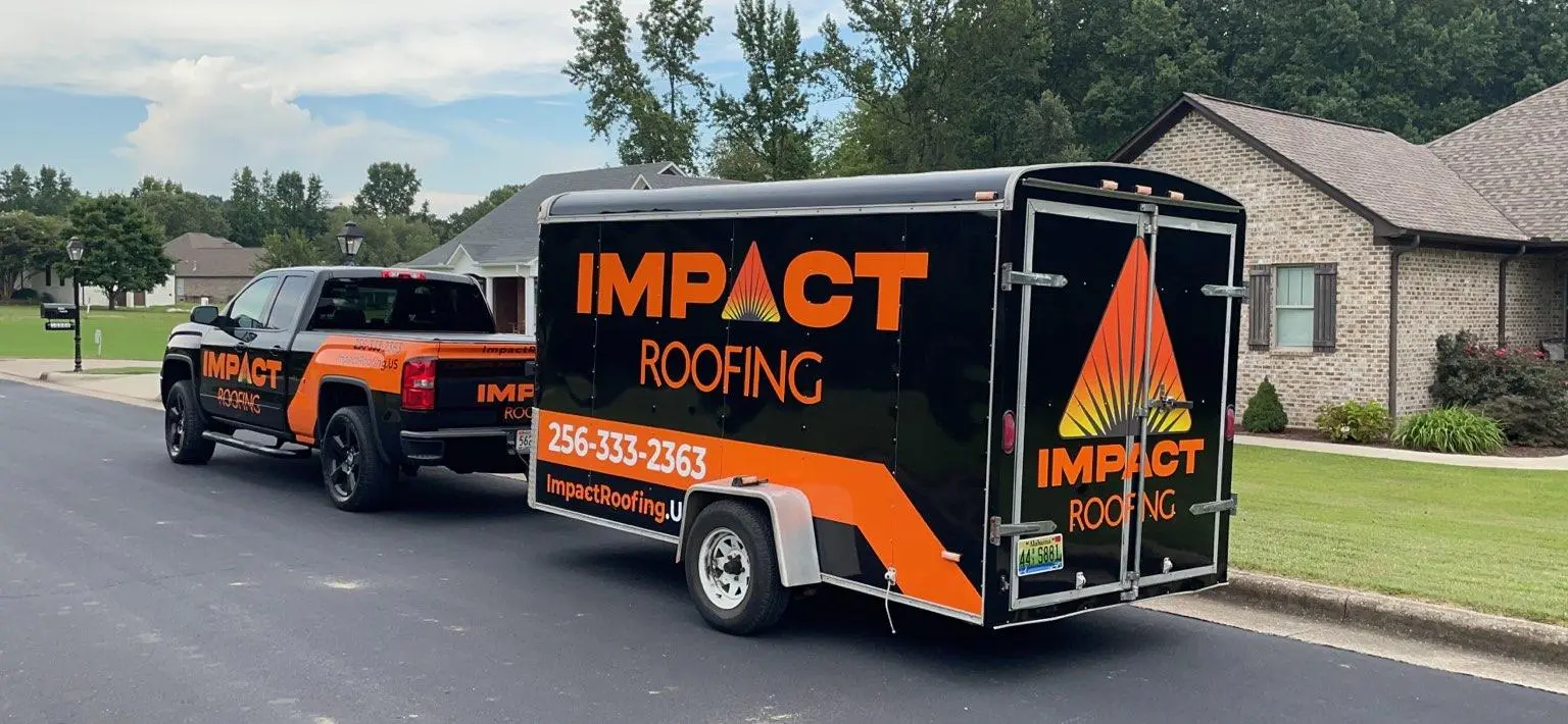 IMPACT Roofing trailer wrap