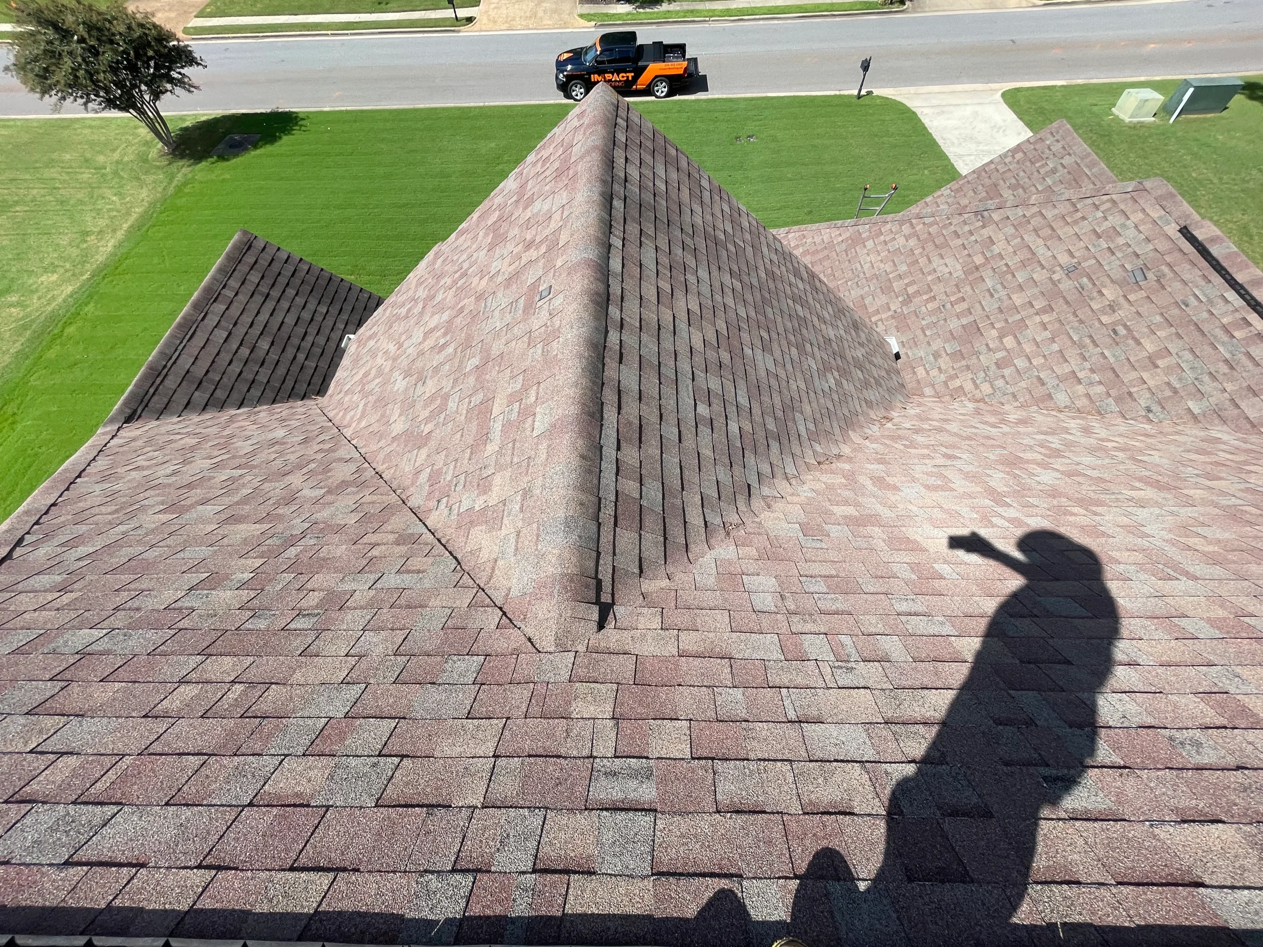 Hail-damaged roof inspection in Athens, AL